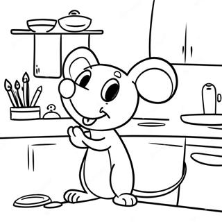 Rato Aventureiro Na Cozinha Pagina Para Colorir 75061-18235