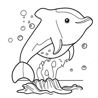 Golfinho Brincalhao Saltando Pagina Para Colorir 75114-18278