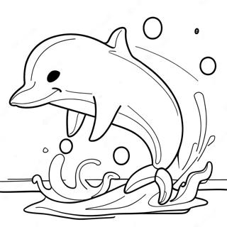 Golfinho Brincalhao Saltando Pagina Para Colorir 75114-18279