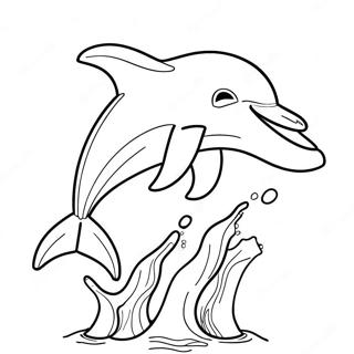 Golfinho Brincalhao Saltando Pagina Para Colorir 75114-18280