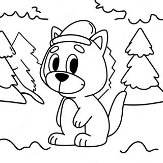 Pagina Para Colorir Do Bluey Em Um Pais Das Maravilhas De Inverno 75655-18703