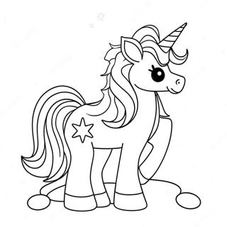 Pagina Para Colorir Do Unicornio Brilhante Com Luzes De Natal 75679-18715