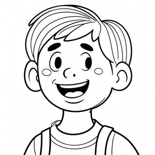 Pagina Para Colorir Da Cara Engracada Do Greg Heffley 75884-18869