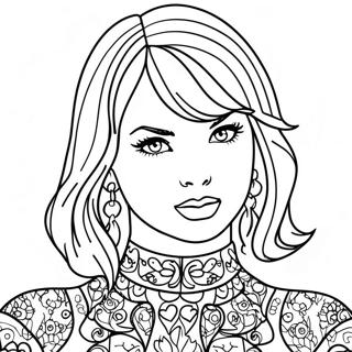 Pagina Para Colorir Da Taylor Swift Com Roupa Escura 75910-18889