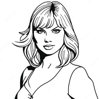 Pagina Para Colorir Da Taylor Swift Com Roupa Escura 75910-18890