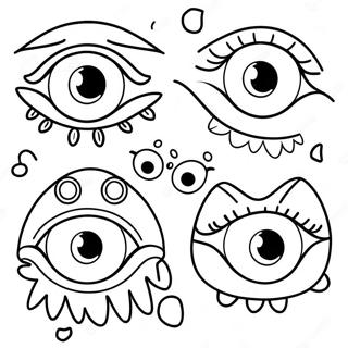 Pagina Para Colorir De Olhos De Desenho Animado Fofos 75962-18929