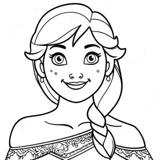 Princesa Disney Congelada Páginas Para Colorir