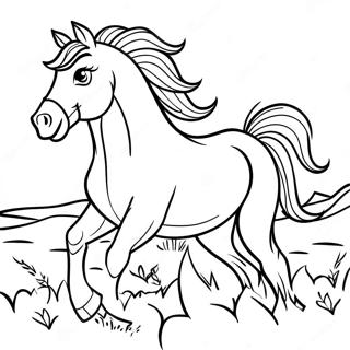 Cavalo Selvagem Majestoso Em Galope Pagina Para Colorir 76269-19172