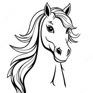 Retrato Impressionante De Cavalo Selvagem Pagina Para Colorir 76271-19177