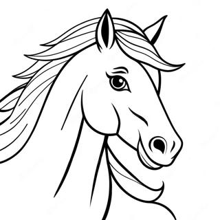 Retrato Impressionante De Cavalo Selvagem Pagina Para Colorir 76271-19179