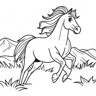 Cavalo Selvagem Correndo Livre Pagina Para Colorir 76272-19182