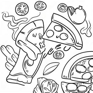 Pagina Para Colorir De Pizza E Macarrao 76474-19335