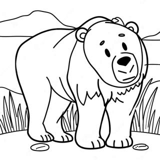 Urso Marrom Páginas Para Colorir