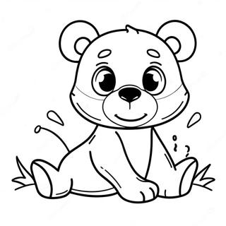 Paginas Para Colorir Filhote De Urso Pardo Brincalhao 76730-19533