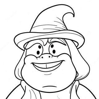 Pagina Para Colorir Do Grimace Com Um Chapeu Engracado 76783-19582