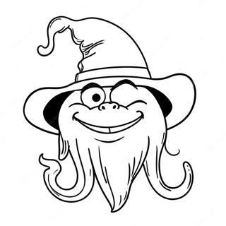 Pagina Para Colorir Do Grimace Com Um Chapeu Engracado 76783-19584