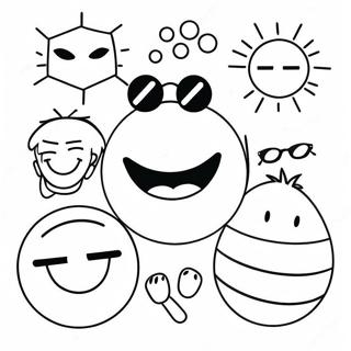 Sorriso Estiloso Páginas para Colorir