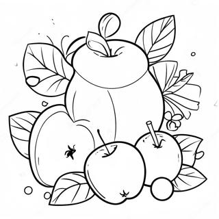 Pagina Para Colorir De Macas Doces E Mel De Rosh Hashanah 77653-20229