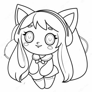 Pagina Para Colorir Da Miku Fofa Com Orelhas De Gato 77705-20269