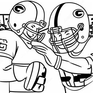 Pagina Para Colorir Jogadores Do Green Bay Packers Em Acao 77966-20474