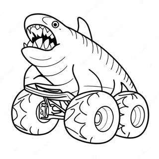 Pagina Para Colorir Do Caminhao Monstro Tubarao Ferocidade 78042-20531