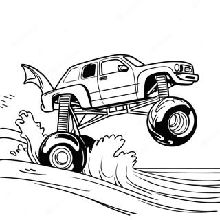 Pagina Para Colorir Do Caminhao Monstro Tubarao Espirrando Atraves Das Ondas 78044-20540