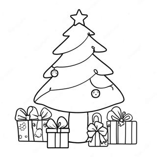 Pagina Para Colorir De Uma Arvore De Natal Fofa E Facil 78093-20568