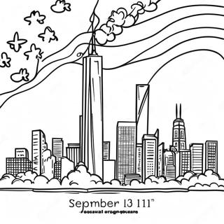 Pagina Para Colorir Em Tributo Ao 11 De Setembro 78146 20612