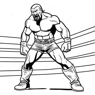Pagina Para Colorir Do Triple H Em Acao No Ringue 78251-20702