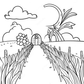 Pagina Para Colorir Colheita Em Campo De Milho Encantador 78431-20841