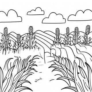 Pagina Para Colorir Colheita Em Campo De Milho Encantador 78431-20843