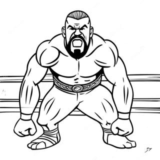 Pagina Para Colorir Da Acao Do Lutador Ousado Da Wwe 78506-20890