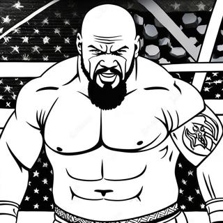 Pagina Para Colorir Da Acao Do Lutador Ousado Da Wwe 78506-20891