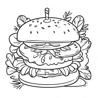 Pagina Para Colorir De Hamburguer Com Queijo 78713-21050