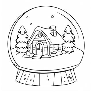 Pagina Para Colorir Da Cabana Aconchegante No Globo De Neve 78946-21234