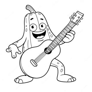 Pagina Para Colorir Do Larry O Pepino Tocando Violao 78972-21253