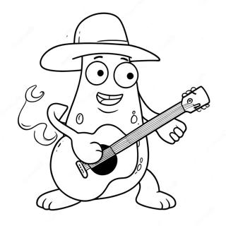 Pagina Para Colorir Do Larry O Pepino Tocando Violao 78972-21254