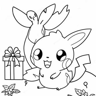 Pokemon Natal Páginas Para Colorir