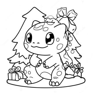 Pagina Para Colorir Do Bulbasaur Decorando Uma Arvore De Natal 79049 21318