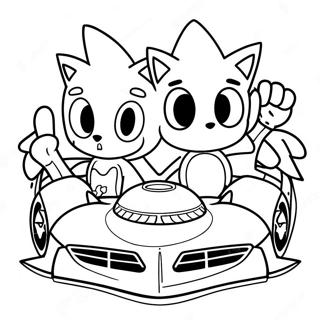Pagina Para Colorir Do Sonic Correndo Com Amigos 79821-21899
