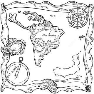 Pagina Para Colorir De Mapa Do Tesouro Vintage 79900-21961