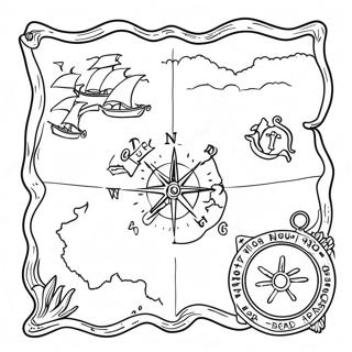 Pagina Para Colorir De Mapa Do Tesouro Vintage 79900-21962