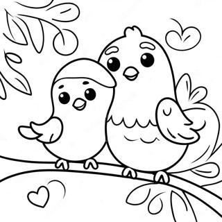 Divertidos Passaros Do Amor Para Colorir 80004 22046
