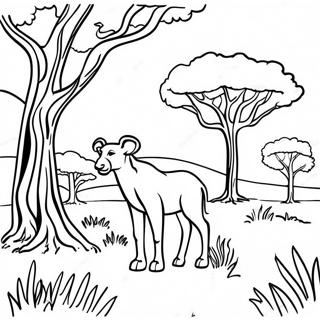 Pagina Para Colorir Savana Africana Majestosa 80132-22143