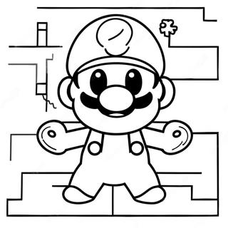 Mario 8 Bits Páginas Para Colorir