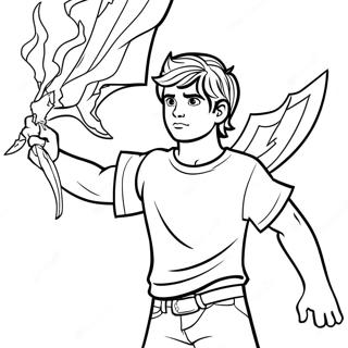 Pagina Para Colorir Percy Jackson Com Raio 80182-22177