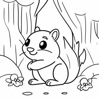 Pagina Para Colorir De Esquilos Adoraveis Hibernando 80262-22246