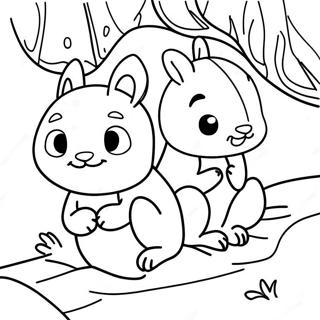 Pagina Para Colorir De Esquilos Adoraveis Hibernando 80262-22248