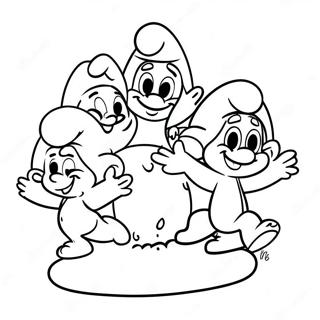 Pagina Para Colorir Da Feliz Familia Smurf 80592-22498