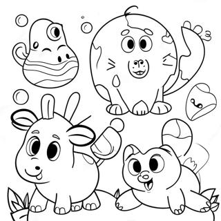 Pagina Para Colorir De Animais Divertidos Do Jardim De Infancia 80848-22698